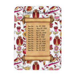 Íman Lembrete de aniversário da família magnética - Per