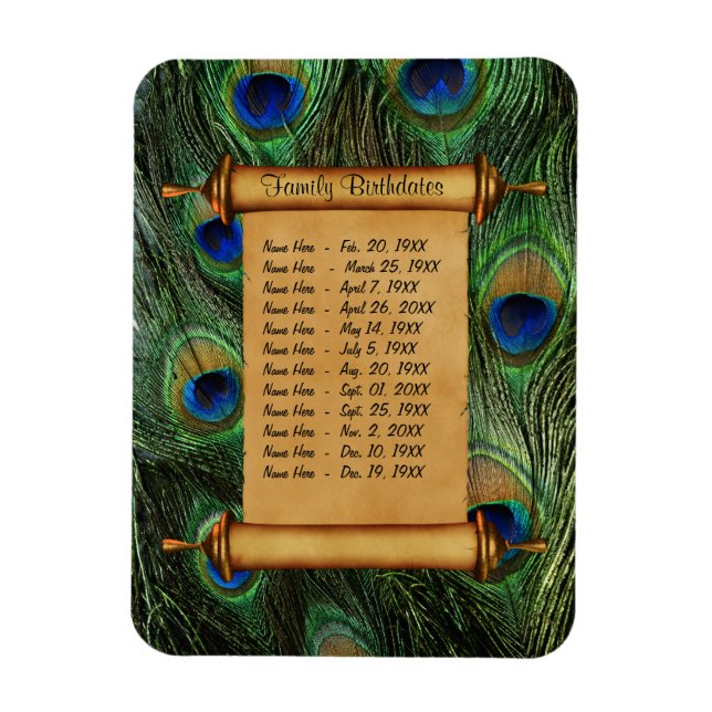 Íman Lembrete de aniversário da família magnética - Per (Vertical)