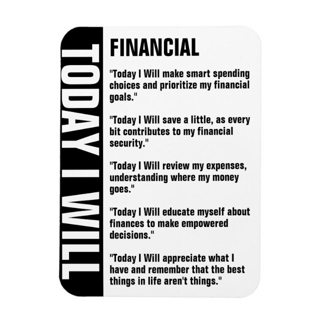 Íman Lembrete de Objetivos de Atendimento Financeiro Pe (Vertical)