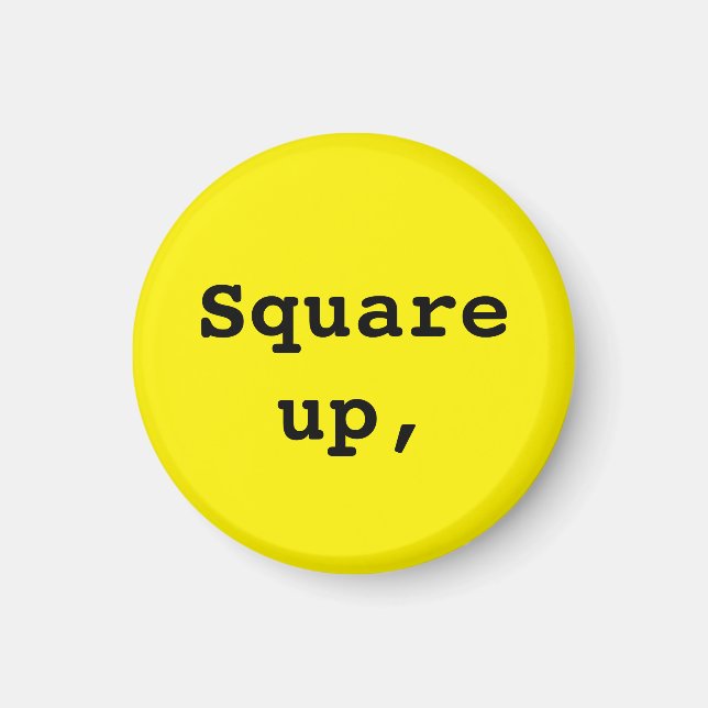 Íman Lembrete de prática de trocadilho Wing (2 de 3 íco (Frente)