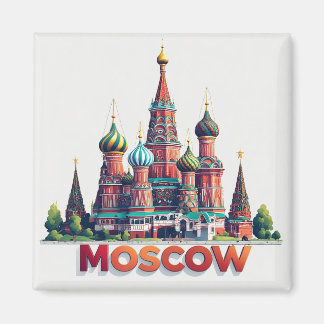 Íman 🧲 Lembrete de Viagem para Moscou Rússia 🇷🇺
