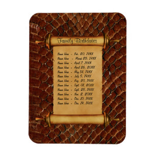 Íman Lembrete magnético do aniversário da família -