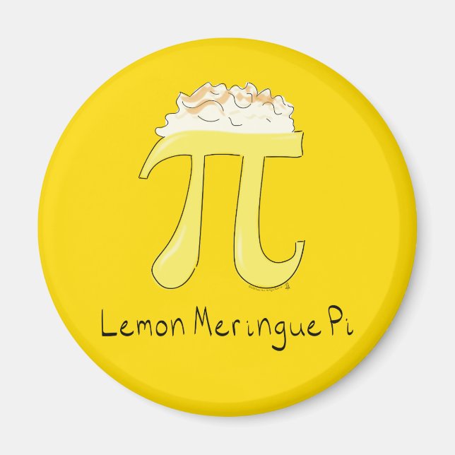 Íman Lemon Meringue Pi Cute Math Pi Day Magnet (Frente)