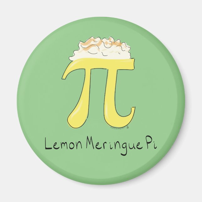 Íman Lemon Meringue Pi Cute Math Pi Day Magnet (Frente)