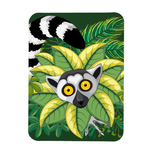 Íman Lêmures de Madagascar na Selva Exótica (Vertical)