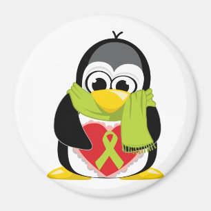 Íman Lenço do pinguim da fita do verde limão