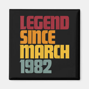 Íman Lenda desde março de 1982 44º aniversário - vintag