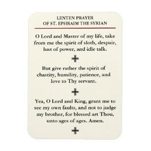 Íman Lenten Prayer of Ruas. Ephraim, o sírio