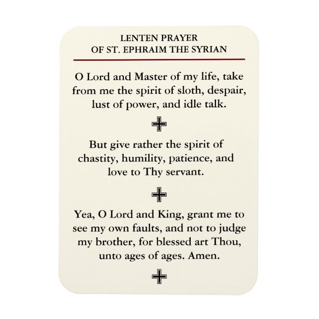 Íman Lenten Prayer of Ruas. Ephraim, o sírio (Vertical)