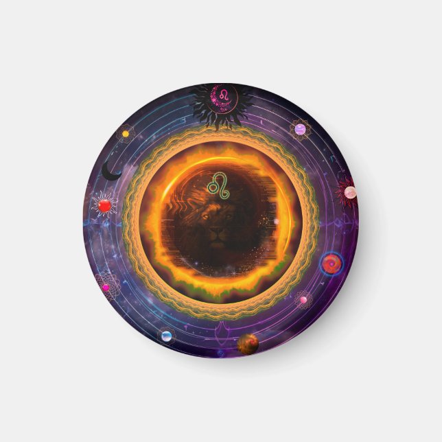 Íman Leo Horoscope Magnet (Frente)