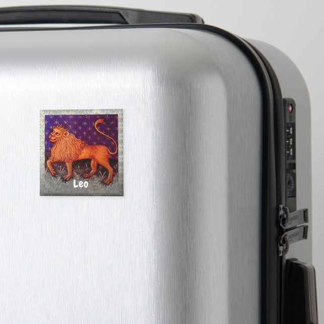 Íman Leo Lion Zodiac Sinal Festa de aniversário Horoscó (In Situ (Luggage))