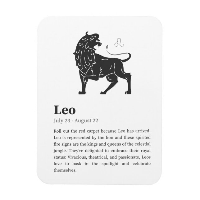 Íman Leo Zodiac Sinal poster (Vertical)