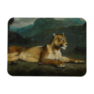 Íman Leoa que reclina, c.1855 (óleo no painel)