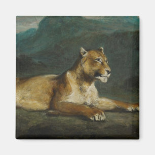 Íman Leoa que reclina, c.1855 (óleo no painel)