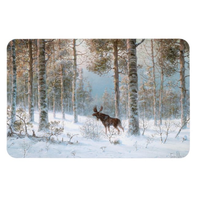 Íman Leodinovich: Elk na floresta (Horizontal)