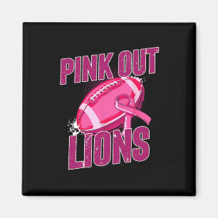 Íman Leões Pink Out Futebol Tackeiam Cancer Da Mama