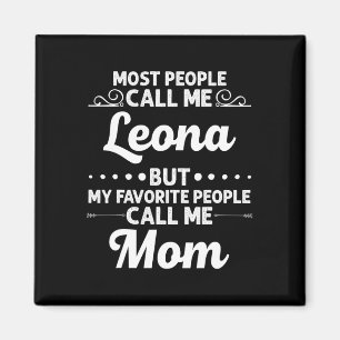 Íman Leona Gift Name Funny Dia de as mães Personalizado