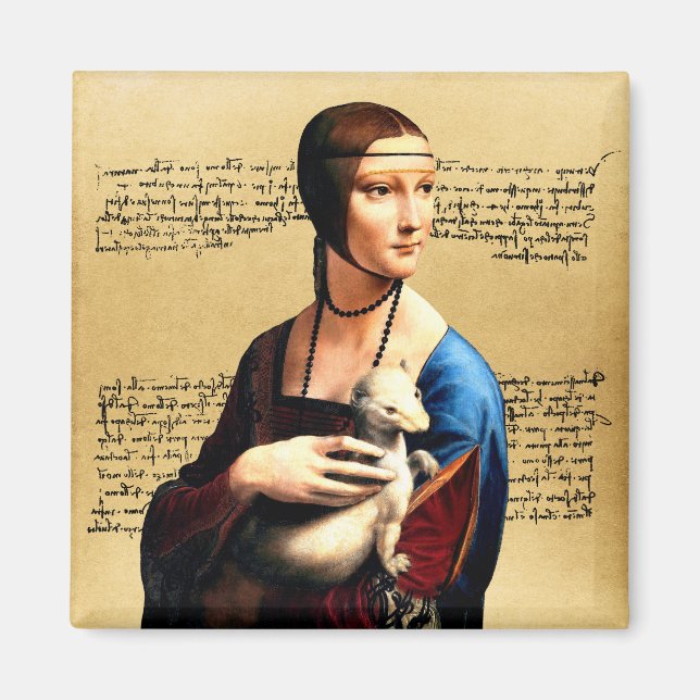 Íman Leonardo da Vinci Lady com Ermine (Frente)