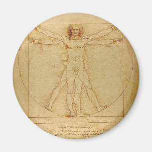 Íman Leonardo da Vinci - pintura do homem de Vitruvian
