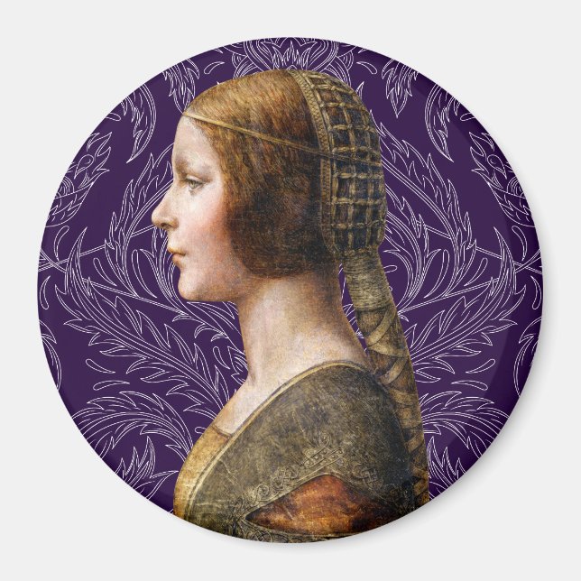Íman Leonardo da Vinci Retrato La Bella Principessa (Frente)