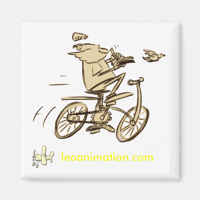 Íman Leonardo - magnet quadrado (Frente)