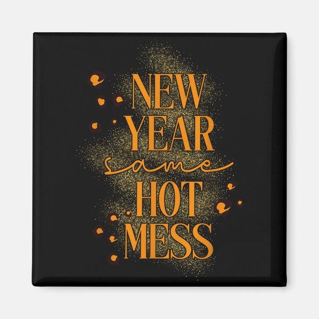 Íman Leopard New Year Same Hot Mess New Year's Eve Reso (Frente)