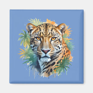 Íman Leopard Vetor Art Animal Na Natureza Majestosa