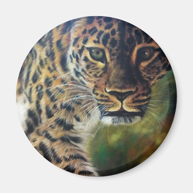 Íman Leopard Walking no Sunset (Frente)