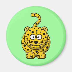 Íman Leopardo bonito dos desenhos animados