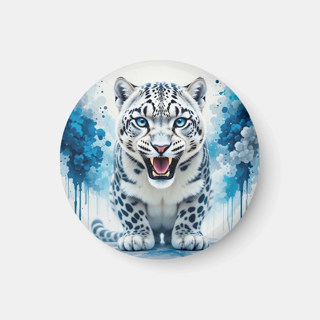 Íman Leopardo Branco Feroz (Frente)