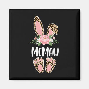 Íman Leopardo Floral Memaw Coelho Feliz Páscoa Primaver