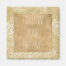 Íman Leopardo Glitter do Ombre Amarelo Dourado