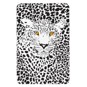 Íman Leopardo Negro e Branco Camuflado em Padrões de Ma