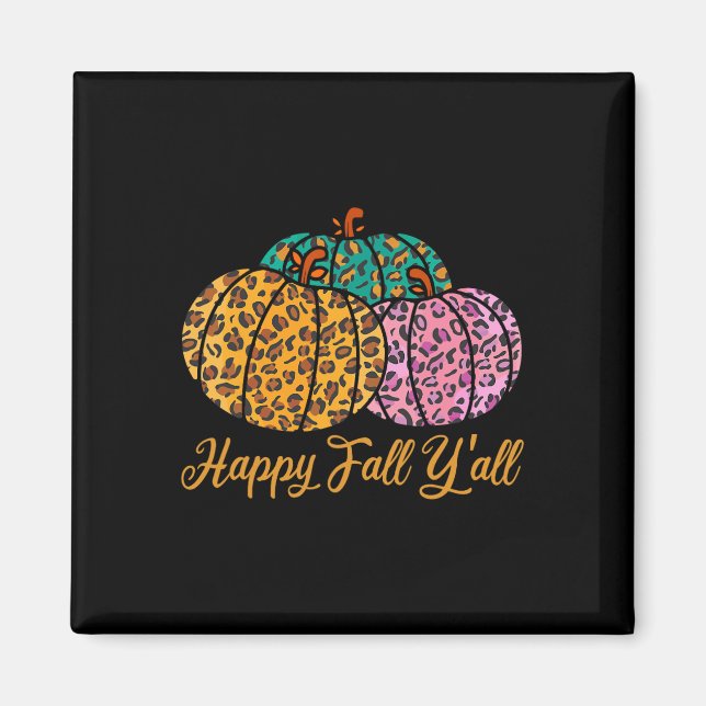 Íman Leopardo Pumpkin Feliz Queda Aall Autumn Pumpkin S (Frente)