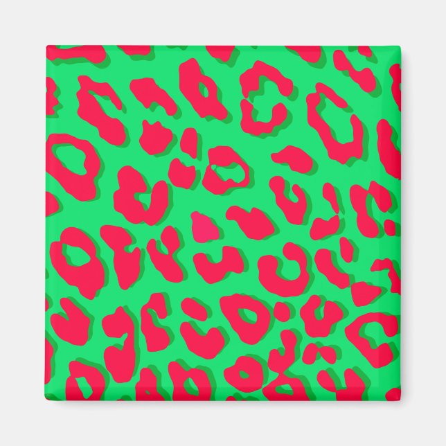 Íman Leopardo - Vermelho Verde (Frente)