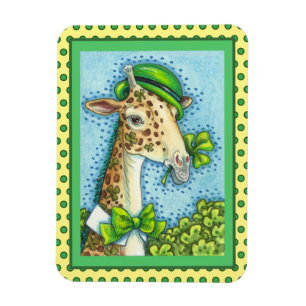 ÍMAN  LEPRECHAUN GIRAFFE, RUA COORDENADA. DIA DE PATRICK