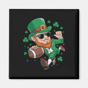 Íman Leprechaun Jogando Futebol Dia de São Patrício Esp