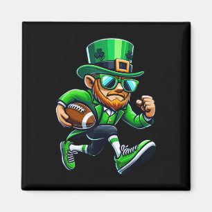 Íman Leprechaun Jogando Futebol Dia de São Patrício Esp