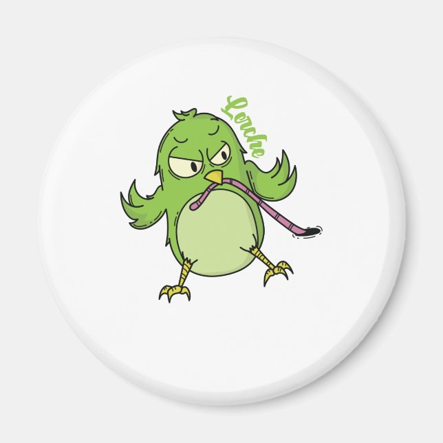 Íman Lerche Schlaftyp Frühaufsteher Vogel fängt Wurm (Frente)