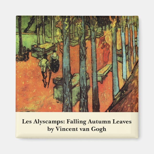 Íman Les Alyscamps, Folhas de Outono por Vincent van Go (Frente)