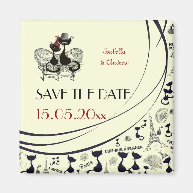 Íman Les Aristochats Noirs - paixão francesa (Frente)