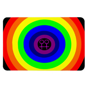 Íman Lésbicas ao redor do Rainbow Premium Magnet