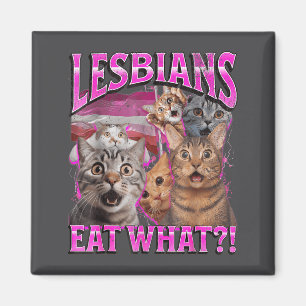 Íman Lésbicas Comem O Que_! Gato Divertido Orgulho Gay