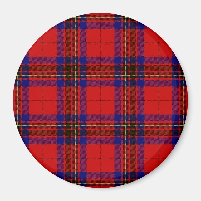 Íman Leslie tartan xadrez azul roxa (Frente)