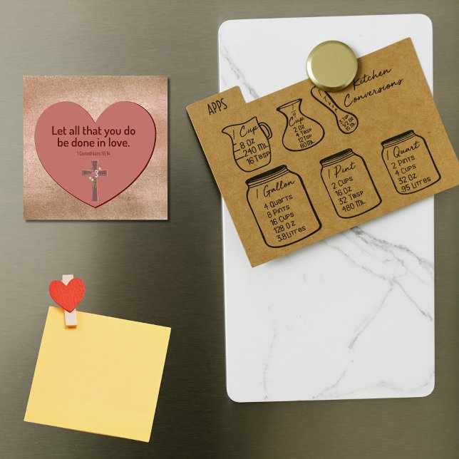 Íman Let All That You Do Be Done in Love Heart (Let All That You Do Be Done in Love magnet)