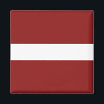 Íman Letônia de Sinalizador<br><div class="desc">Íman decorativo com a bandeira da Letónia - Personalize-o: ajuste imagens; adicione um nome/slogan para presentes pessoais; adicione um logotipo de empresa/clube para itens de promocional © 2008 FlagAndMap.</div>