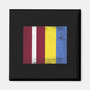 Íman Letônia Design da Bandeira da Ucrânia Orgulho Letã