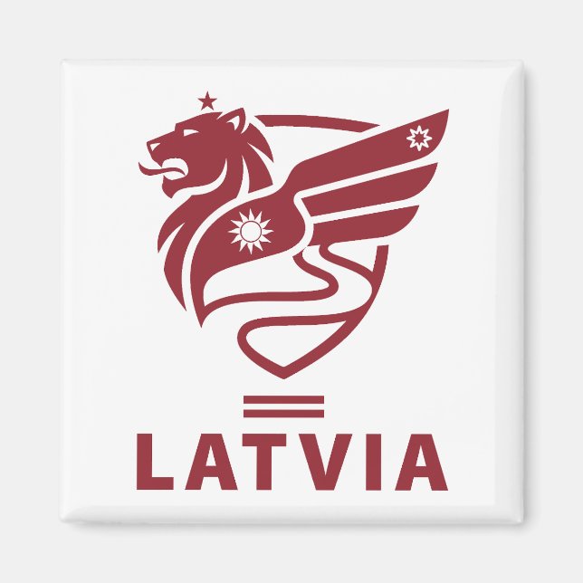 Íman Letônia Estado Báltico Norte da Europa (Frente)