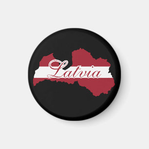 Íman Letónia Flag , Mapa da LETÓNIA - Presente na Letón