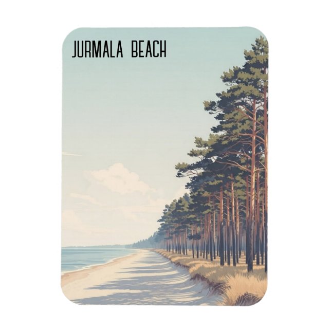 Íman Letônia Jūrmala Praia Viagem (Vertical)